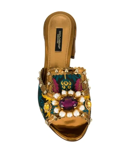 Shop Dolce & Gabbana Keira Slip-on Sandals In Black