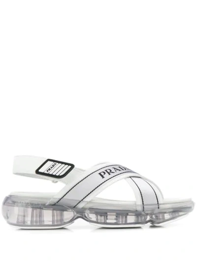 Shop Prada Cloudbust Sandals In F0009 Bianco