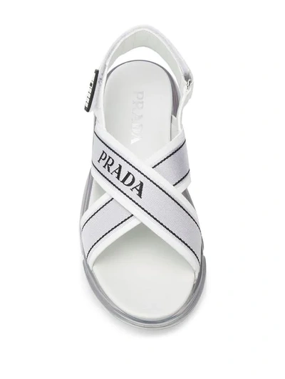 Shop Prada Cloudbust Sandals In F0009 Bianco