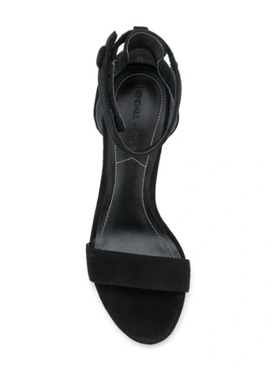 Shop Kendall + Kylie Metallic Heel Sandals In Black