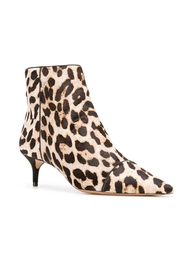 Shop Alexandre Birman Kittie Leopard Print Boots In Neutrals