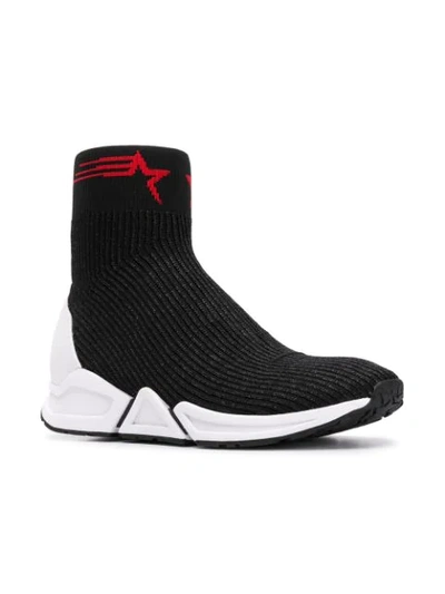 Shop Ash Thonder Sock Sneakers In Black
