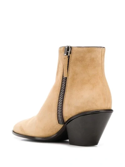 Shop Giuseppe Zanotti Pointed Ankle Boots In Neutrals