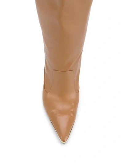 Shop Stella Mccartney Pointed Toe Boots In Brown