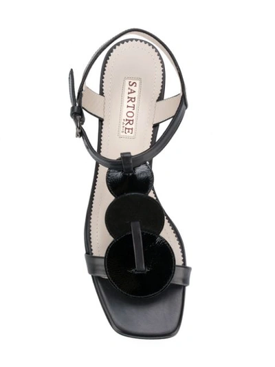 Shop Sartore Block Heel Sandals In Black