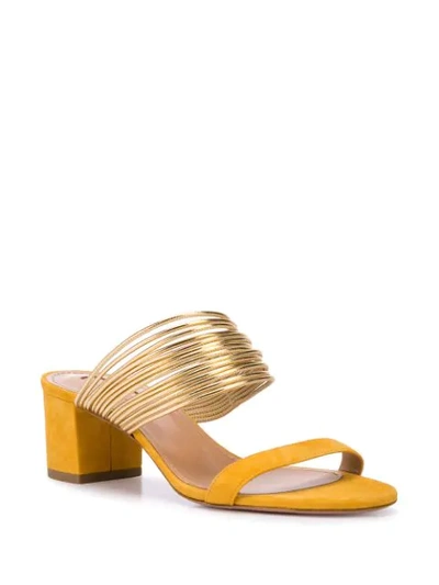 Shop Aquazzura Rendez Vous Sandals In Ocg Gold