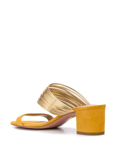 Shop Aquazzura Rendez Vous Sandals In Ocg Gold