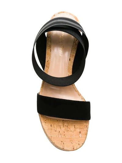 Shop Gianvito Rossi Wedge Sandals In Black
