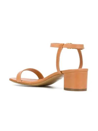 Shop Mansur Gavriel Ankle Strap Sandals In Neutrals