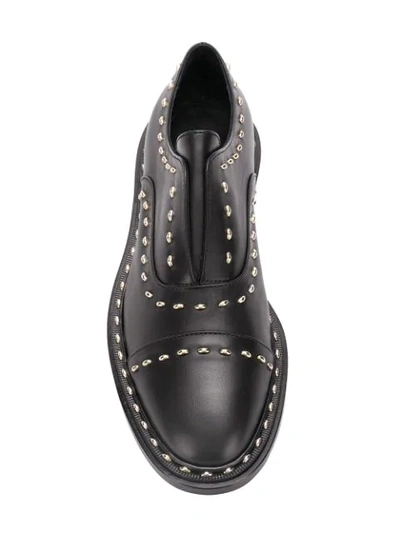 Shop Agl Attilio Giusti Leombruni Stud Embellished Loafers In Black