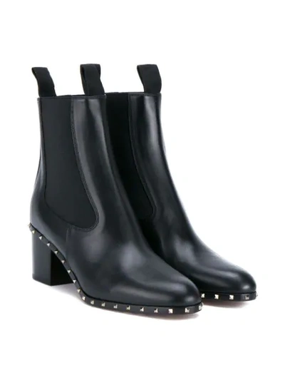 Shop Valentino Garavani Rockstud Ankle Boots - Black