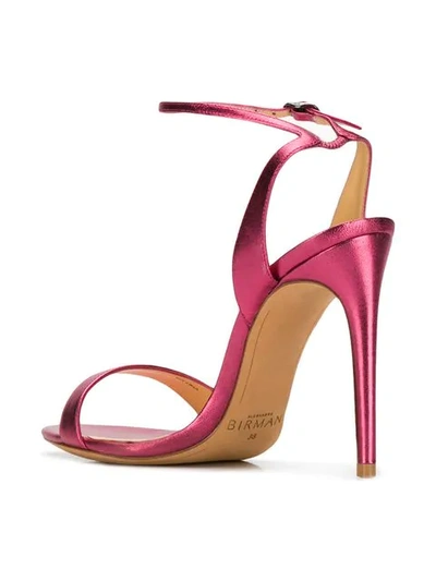 Shop Alexandre Birman Willow 100 Metallic Sandals In Pink