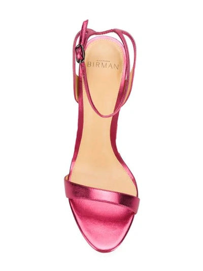 ALEXANDRE BIRMAN WILLOW 100 METALLIC SANDALS - 粉色