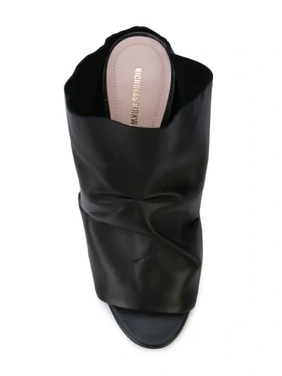 Shop Nicholas Kirkwood Open Toe Mules In Black