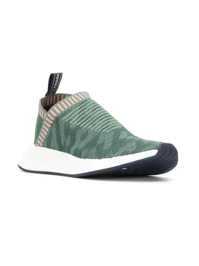 Shop Adidas Originals Nmd_cs2 Primeknit Sneakers In Green