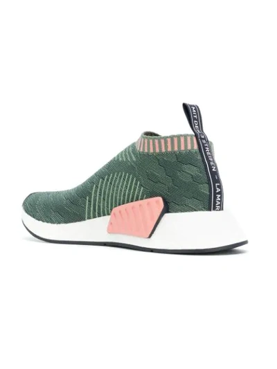 Shop Adidas Originals Nmd_cs2 Primeknit Sneakers In Green