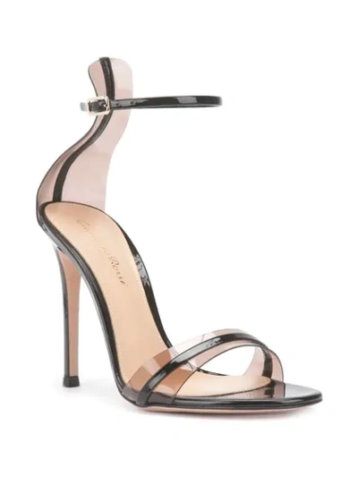 Gianvito Rossi G-string 105 Patent-leather And Plexi Sandals In Black ...