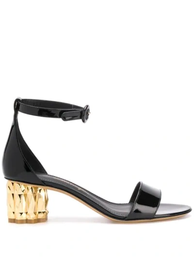 Shop Ferragamo Heeled Sandals In Black