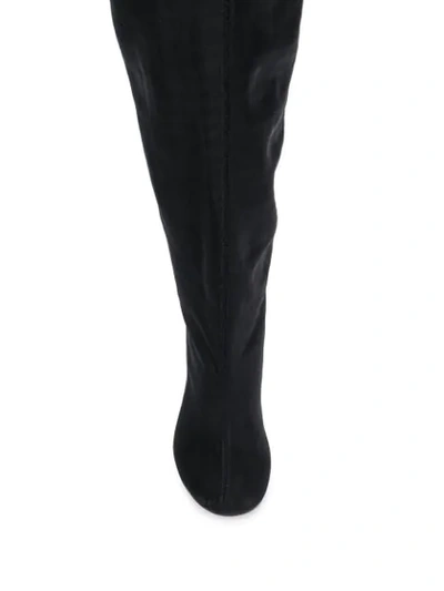 Shop Mm6 Maison Margiela Thigh-high Boots In Black