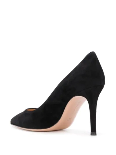Gianvito Rossi Gianvito 85 Black Suede Pump In Black