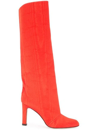 Shop Marskinryyppy Knee High Boots In Red