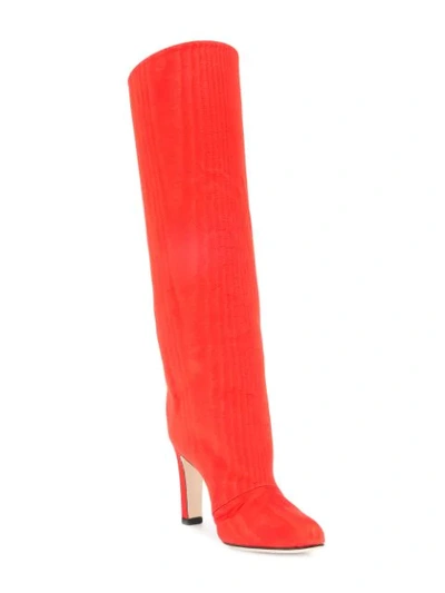 Shop Marskinryyppy Knee High Boots In Red