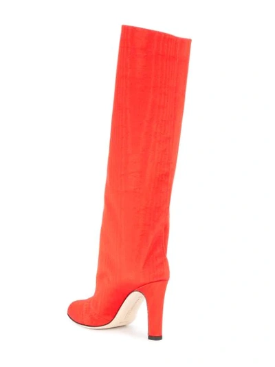 Shop Marskinryyppy Knee High Boots In Red