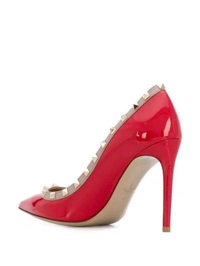 Shop Valentino Rockstud 100m Pumps In Red