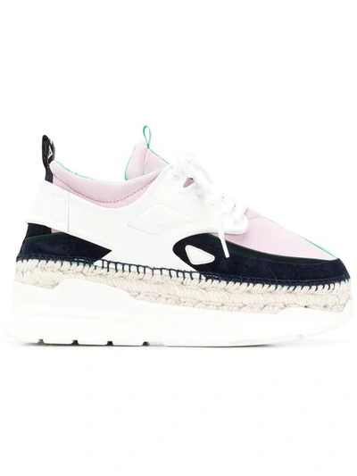 Shop Kenzo K-lastic Espadrille Sneakers In Pink ,white