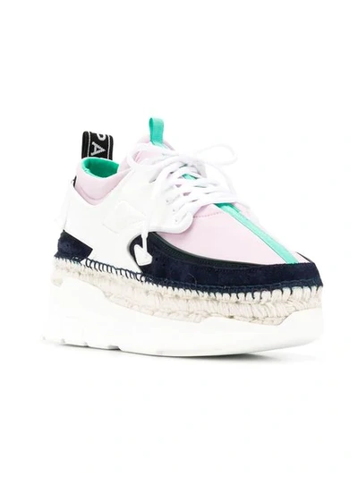 Shop Kenzo K-lastic Espadrille Sneakers In Pink ,white