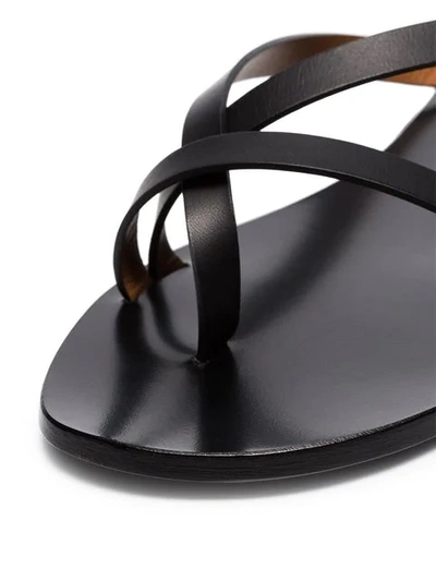 Shop Atp Atelier Black Anise Leather Sandals
