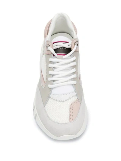 Shop Buscemi Lace-up Platform Sneakers In Neutrals