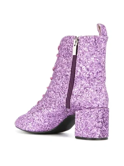 Shop Macgraw Stardust Glitter Ankle Boots In Pink