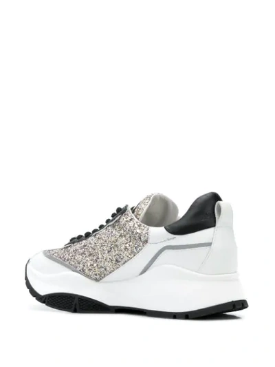 Shop Jimmy Choo Raine Sneakers In White ,silver