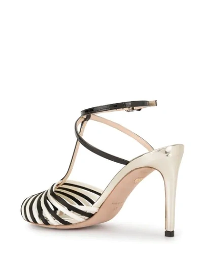 Shop Giambattista Valli Contrast Open-toe Sandals In White