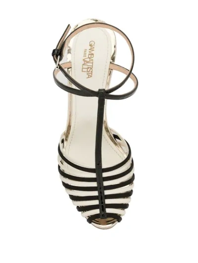Shop Giambattista Valli Contrast Open-toe Sandals In White