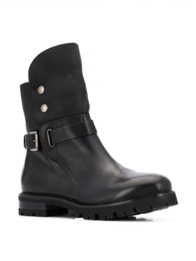 Shop Agl Attilio Giusti Leombruni Side Buckle Boots In Black