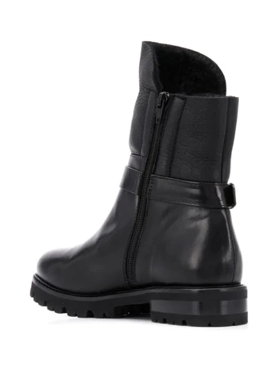 Shop Agl Attilio Giusti Leombruni Side Buckle Boots In Black