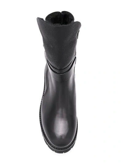 Shop Agl Attilio Giusti Leombruni Side Buckle Boots In Black