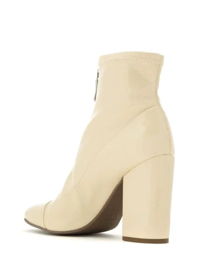 Shop Schutz Chunky Heel Ankle Boots - Neutrals