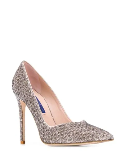 Shop Stuart Weitzman Anny 105 Metallic Pumps