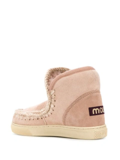 Shop Mou Lined Interior Ankle Boots In Pink