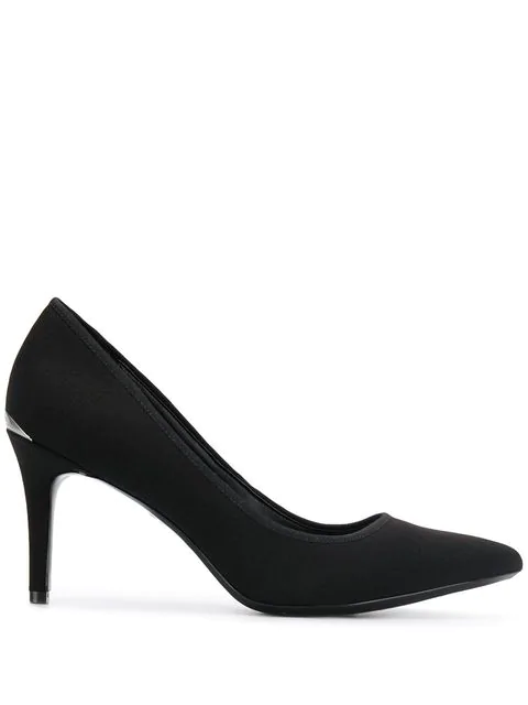 calvin klein black and white heels