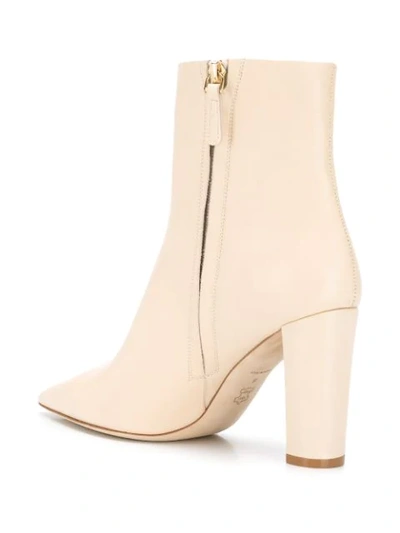 Shop Tory Burch Side Zip Ankle Boots In Neutrals