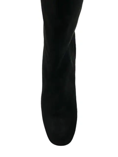 Shop Stuart Weitzman Knee-length Chunky Heel Boots In Black