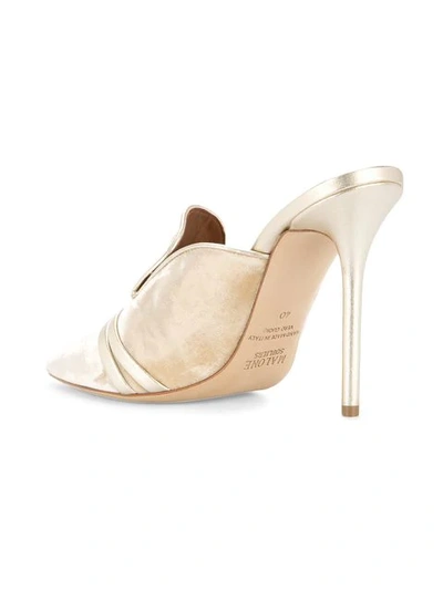 Shop Malone Souliers Hayley Mules In Pearl/platino