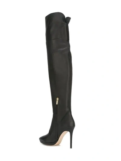 Shop Jimmy Choo Hayley 100 Thigh High Boots In Black