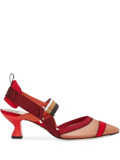 Shop Fendi Colibrì Slingback Pumps In Red