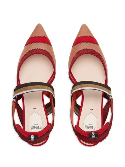 Shop Fendi Colibrì Slingback Pumps In Red