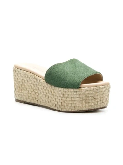 Shop Solange Sandals Flat Wedge Sandals In Green